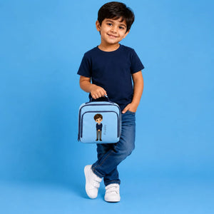 Kids Lunch Bag with Custom Name School Boy Insulated Lunch Bag Cooler Box