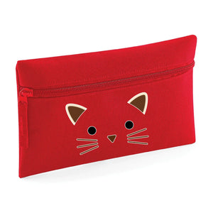 Kids Quadra Pencil Case Black Cat Face Cute Girls Pencil Case