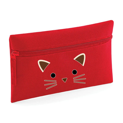 Kids Quadra Pencil Case Black Cat Face Cute Girls Pencil Case
