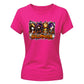 Cute cartoon panel window graphic Halloween ladies t-shirt