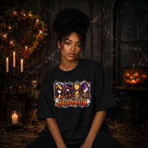 Cute cartoon panels group Halloween Oversized T-Shirt