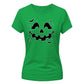 Cute carved pumpkin face graphic Halloween ladies t-shirt