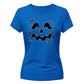 Cute carved pumpkin face graphic Halloween ladies t-shirt