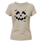 Cute carved pumpkin face graphic Halloween ladies t-shirt