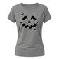 Cute carved pumpkin face graphic Halloween ladies t-shirt