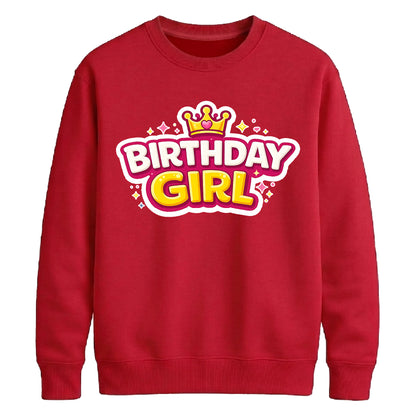 Cute Crown Birthday Girl Happy Birthday Sweatshirt