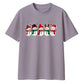 Cute festive five snowman line-up Christmas Oversized T-Shirt