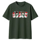 Cute festive five snowman line-up Christmas Oversized T-Shirt