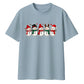 Cute festive five snowman line-up Christmas Oversized T-Shirt