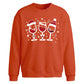 Cute Festive Wine Glasses Christmas Oversized Sweatshirt