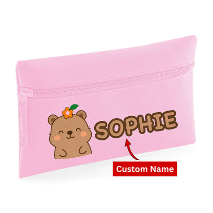 Rainbow Pencil Kids Pencil Case with Custom Name
