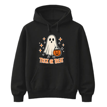 Cute ghost trick or treat bucket Halloween Unisex Hoodie