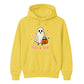 Cute ghost trick or treat bucket Halloween Unisex Hoodie