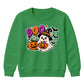 Cute ghost witch hat boo graphic Halloween Kids Sweatshirt