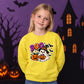Cute ghost witch hat boo graphic Halloween Kids Sweatshirt