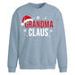 Cute Grandma Claus Graphic Christmas Oversized Sweatshirt
