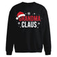 Cute Grandma Claus Graphic Christmas Oversized Sweatshirt