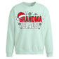 Cute Grandma Claus Graphic Christmas Oversized Sweatshirt