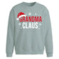 Cute Grandma Claus Graphic Christmas Oversized Sweatshirt