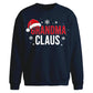 Cute Grandma Claus Graphic Christmas Oversized Sweatshirt