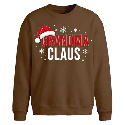 Cute Grandma Claus Graphic Christmas Oversized Sweatshirt