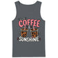 Cute Iced Coffee and Sunshine Slogan Print Men Tank Top