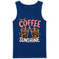 Cute Iced Coffee and Sunshine Slogan Print Men Tank Top
