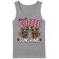 Cute Iced Coffee and Sunshine Slogan Print Men Tank Top