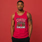 Cute Iced Coffee and Sunshine Slogan Print Men Tank Top