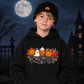 Cute kawaii fall vibes characters Halloween Kids Hoodie