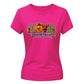 Cute leopard print LOVE pumpkin Thanksgiving Ladies T-Shirt