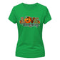 Cute leopard print LOVE pumpkin Thanksgiving Ladies T-Shirt