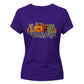 Cute leopard print LOVE pumpkin Thanksgiving Ladies T-Shirt