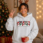 Cute line-up snowmen graphic Christmas Oversized Hoodie