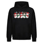 Cute line-up snowmen graphic Christmas Oversized Hoodie