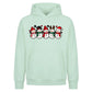 Cute line-up snowmen graphic Christmas Oversized Hoodie