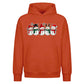 Cute line-up snowmen graphic Christmas Oversized Hoodie