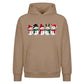 Cute line-up snowmen graphic Christmas Oversized Hoodie