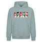 Cute line-up snowmen graphic Christmas Oversized Hoodie