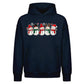 Cute line-up snowmen graphic Christmas Oversized Hoodie
