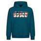 Cute line-up snowmen graphic Christmas Oversized Hoodie