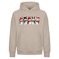 Cute line-up snowmen graphic Christmas Oversized Hoodie