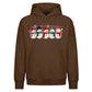 Cute line-up snowmen graphic Christmas Oversized Hoodie