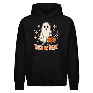 Cute little ghost trick or treat Halloween Oversized Hoodie