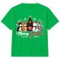 Cute Meowy Kittens Festive Tree Art Christmas Kids T-Shirt