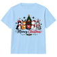 Cute Meowy Kittens Festive Tree Art Christmas Kids T-Shirt