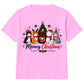 Cute Meowy Kittens Festive Tree Art Christmas Kids T-Shirt