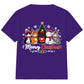 Cute Meowy Kittens Festive Tree Art Christmas Kids T-Shirt
