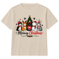 Cute Meowy Kittens Festive Tree Art Christmas Kids T-Shirt