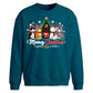 Cute Meowy Kittens Graphic Christmas Oversized Sweatshirt